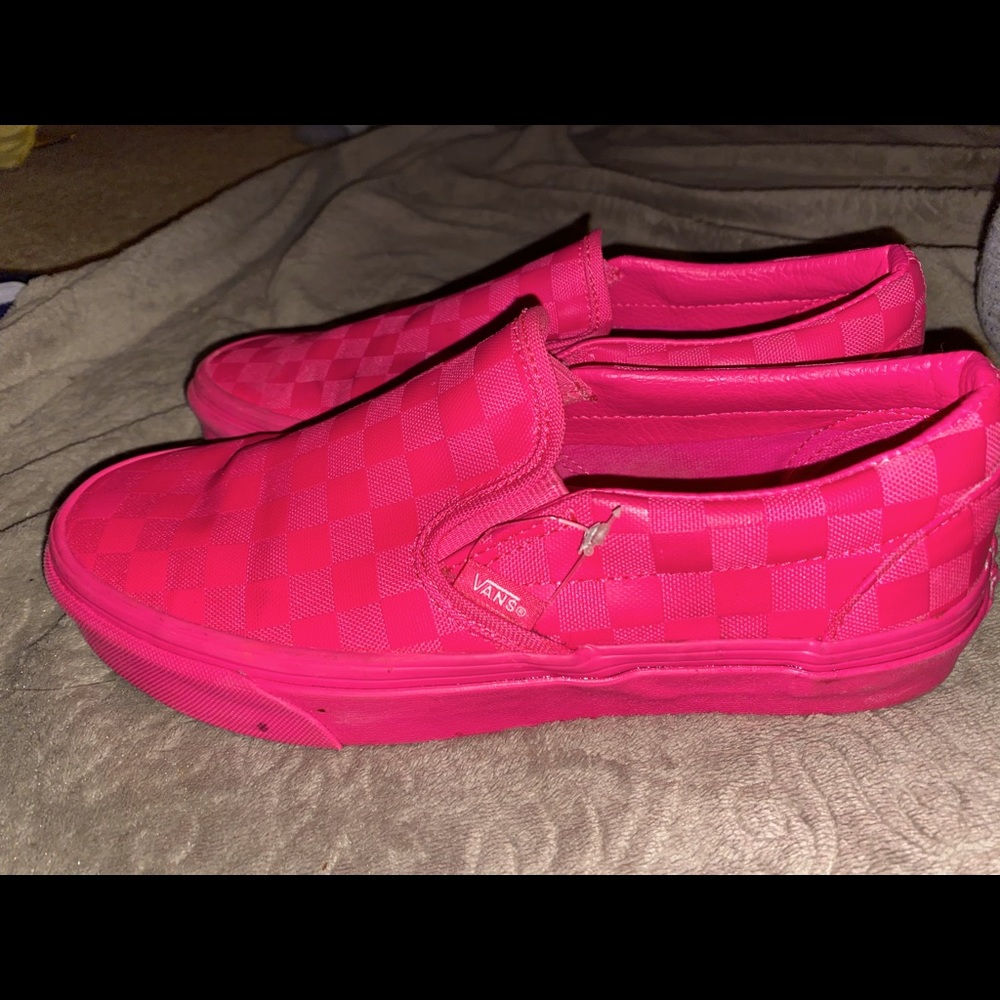 HOT PINK vans size 7y 8womens